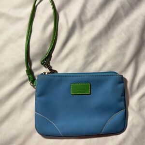 Coach Blue and Green Women's wristlets clutches